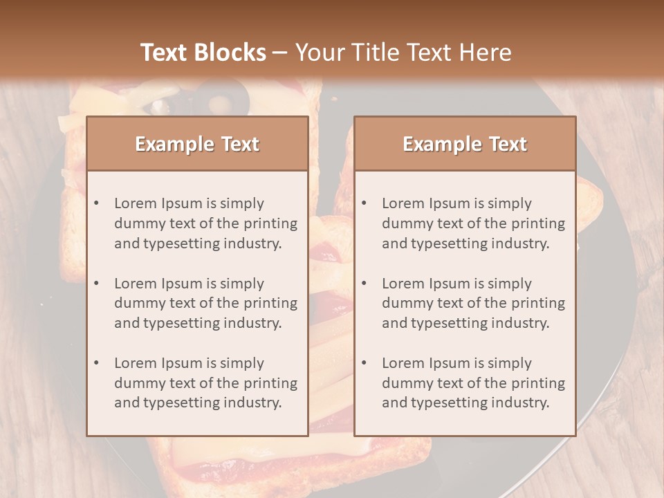 A Black Plate Topped With Slices Of Pizza Covered In Cheese And Olives PowerPoint Template