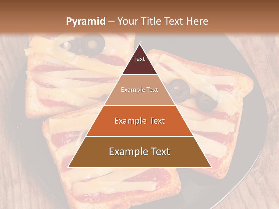 A Black Plate Topped With Slices Of Pizza Covered In Cheese And Olives PowerPoint Template