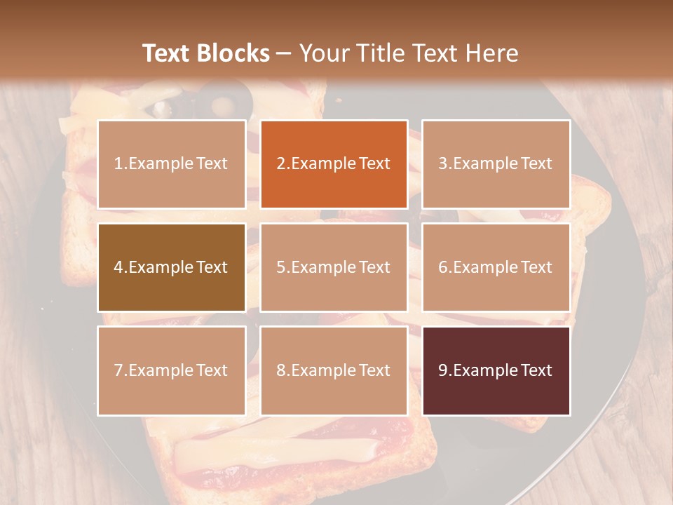 A Black Plate Topped With Slices Of Pizza Covered In Cheese And Olives PowerPoint Template