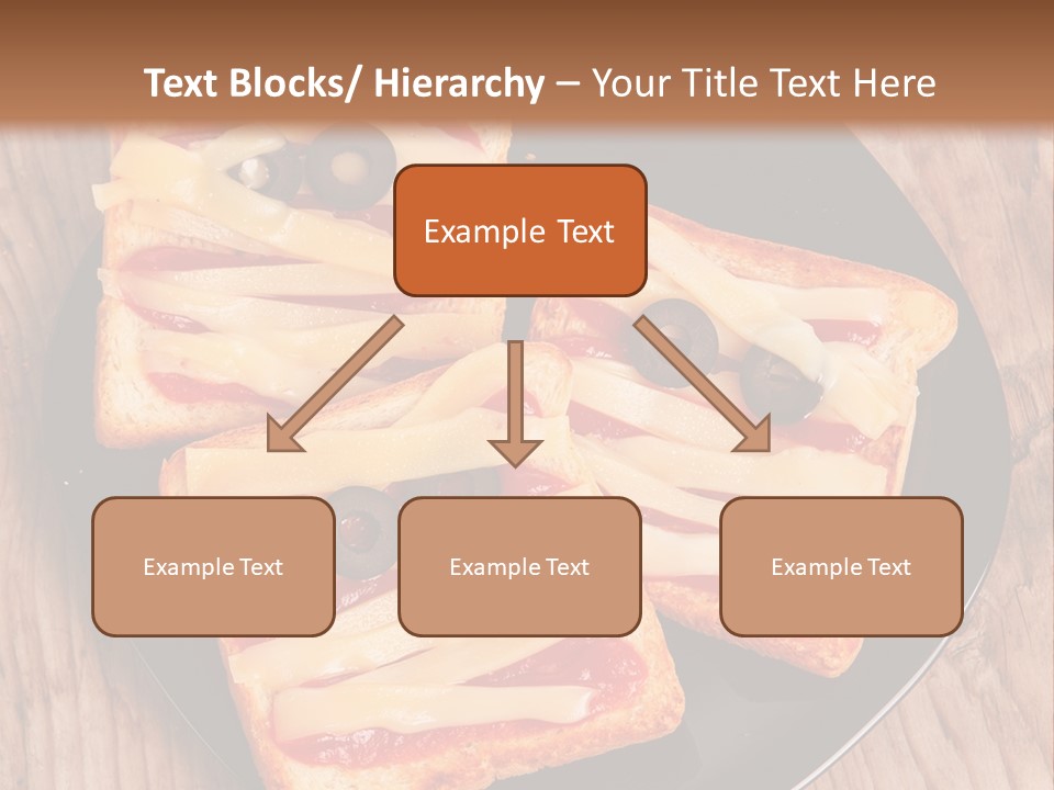 A Black Plate Topped With Slices Of Pizza Covered In Cheese And Olives PowerPoint Template