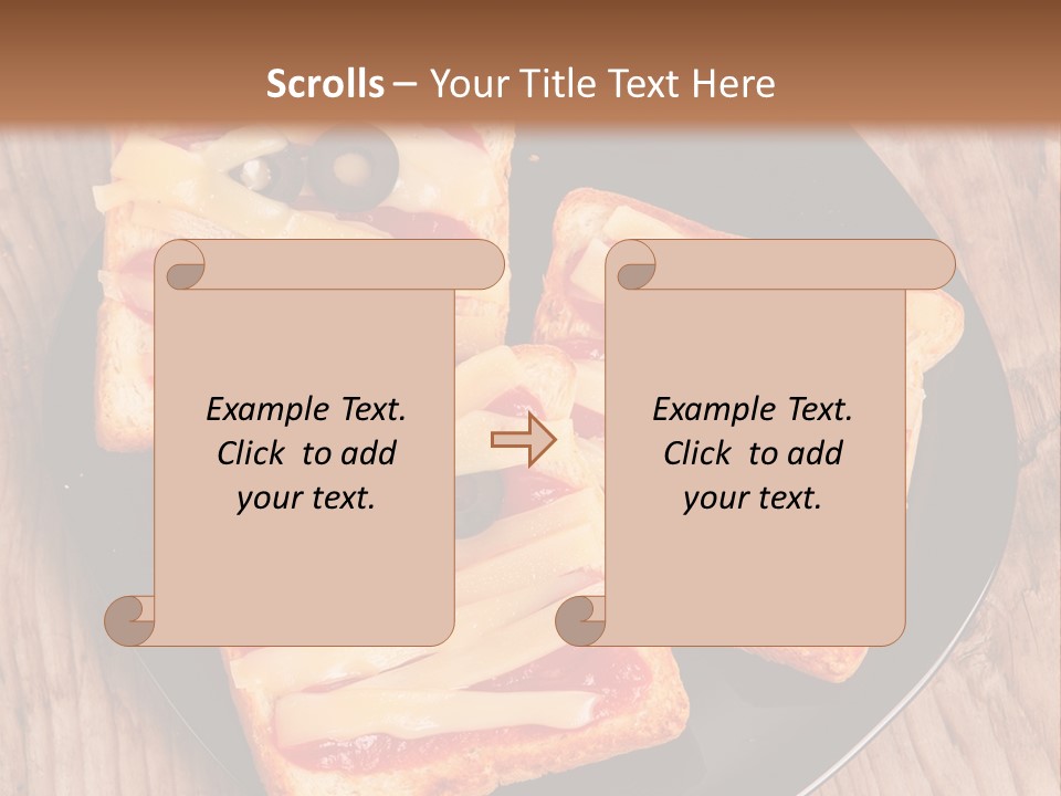 A Black Plate Topped With Slices Of Pizza Covered In Cheese And Olives PowerPoint Template