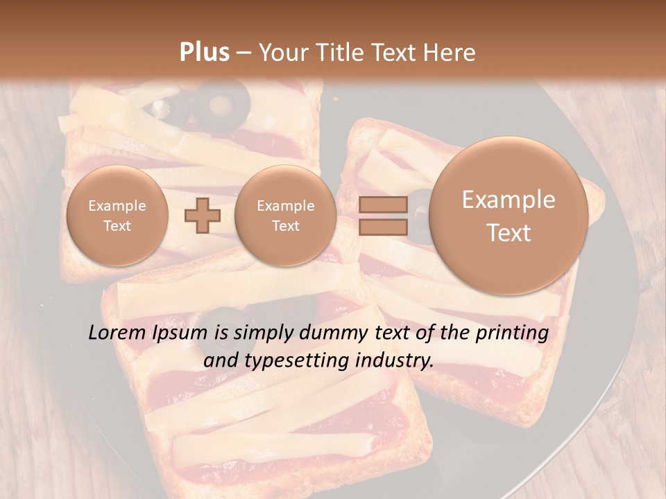 A Black Plate Topped With Slices Of Pizza Covered In Cheese And Olives PowerPoint Template