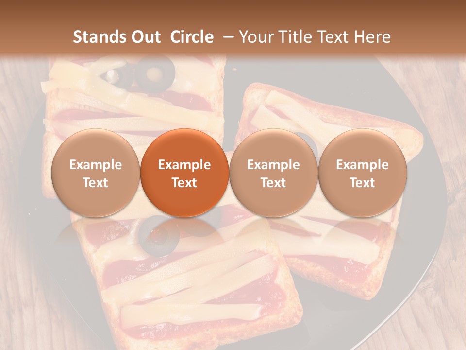 A Black Plate Topped With Slices Of Pizza Covered In Cheese And Olives PowerPoint Template