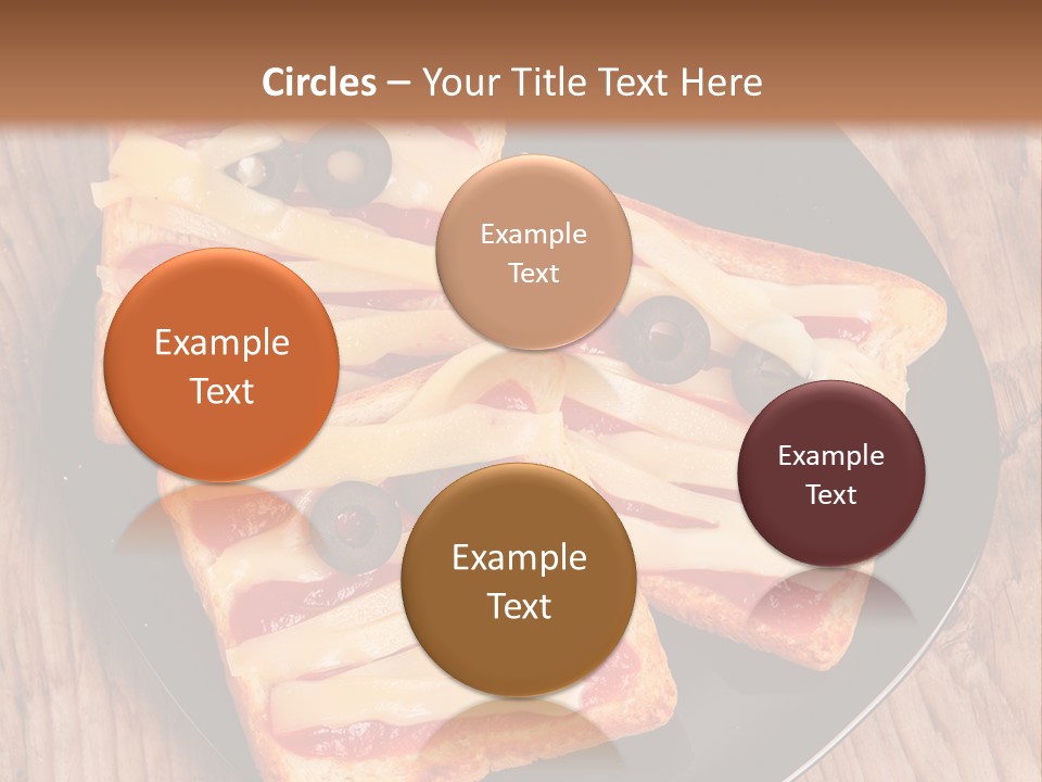 A Black Plate Topped With Slices Of Pizza Covered In Cheese And Olives PowerPoint Template