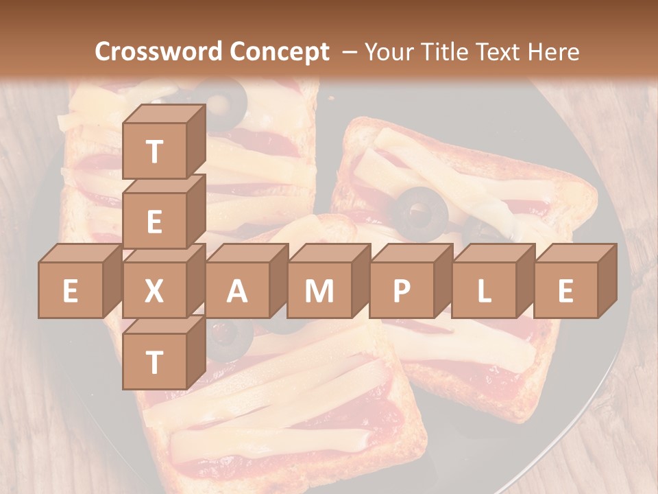 A Black Plate Topped With Slices Of Pizza Covered In Cheese And Olives PowerPoint Template