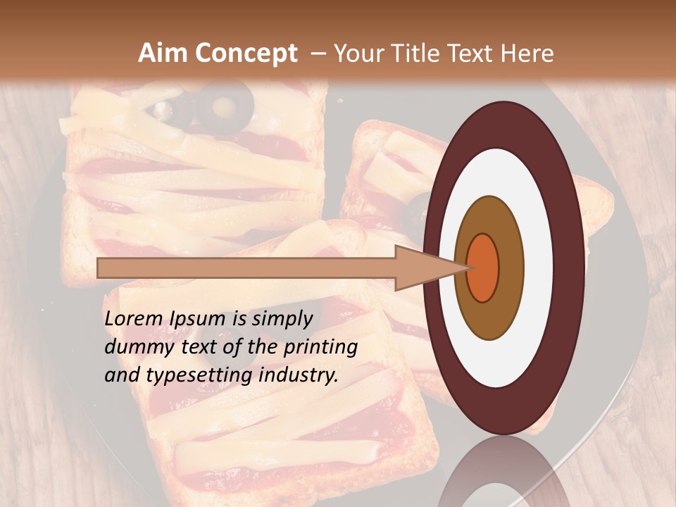 A Black Plate Topped With Slices Of Pizza Covered In Cheese And Olives PowerPoint Template