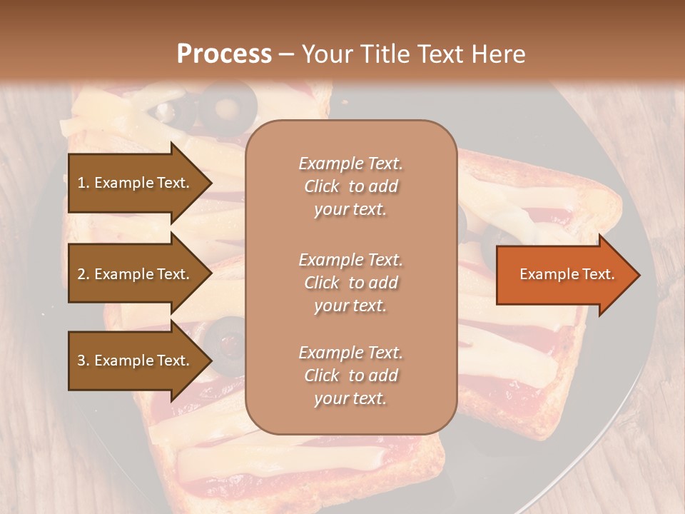 A Black Plate Topped With Slices Of Pizza Covered In Cheese And Olives PowerPoint Template