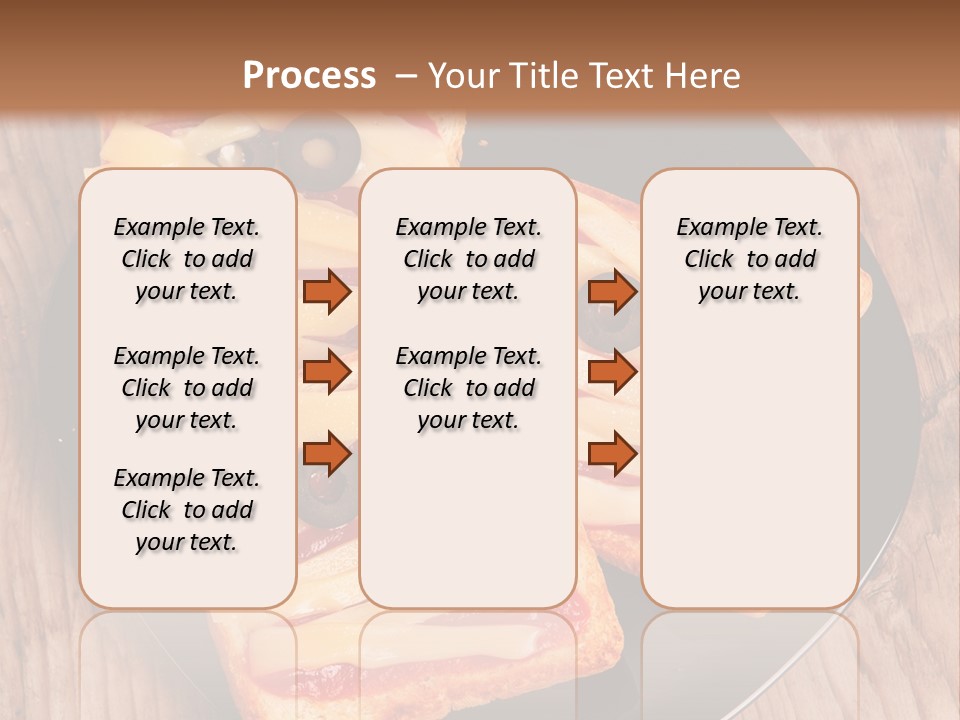 A Black Plate Topped With Slices Of Pizza Covered In Cheese And Olives PowerPoint Template