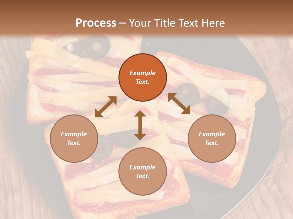 A Black Plate Topped With Slices Of Pizza Covered In Cheese And Olives PowerPoint Template