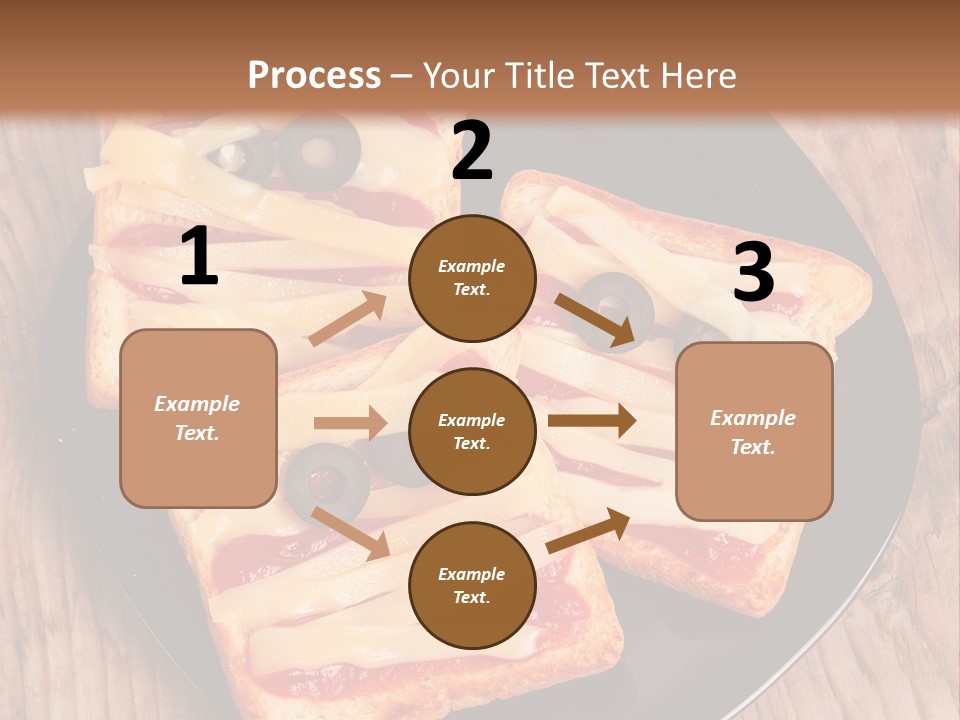 A Black Plate Topped With Slices Of Pizza Covered In Cheese And Olives PowerPoint Template