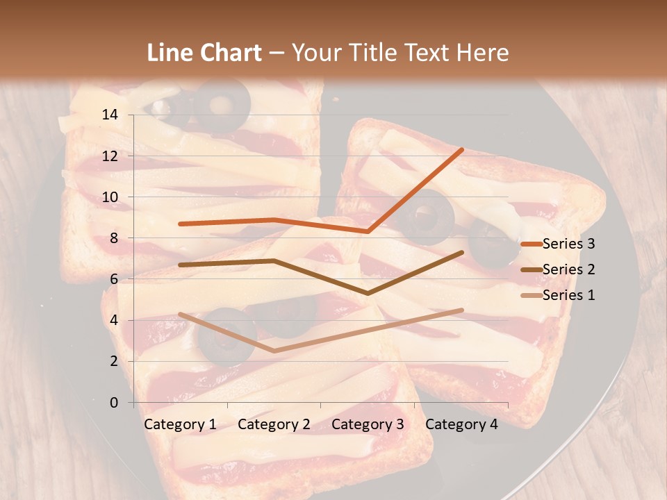 A Black Plate Topped With Slices Of Pizza Covered In Cheese And Olives PowerPoint Template