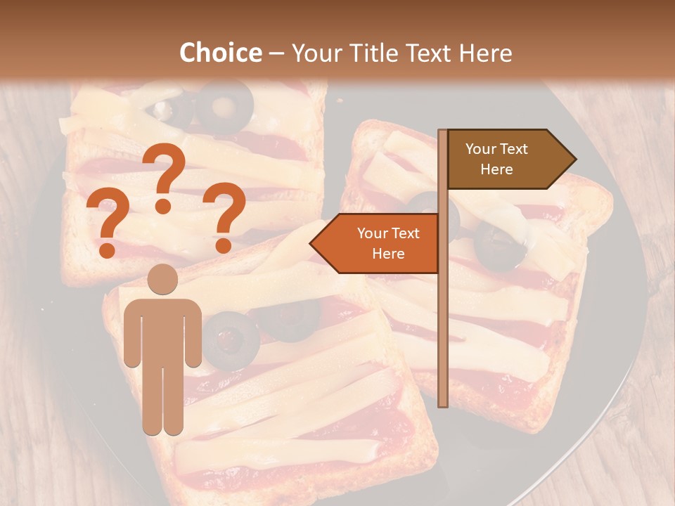 A Black Plate Topped With Slices Of Pizza Covered In Cheese And Olives PowerPoint Template