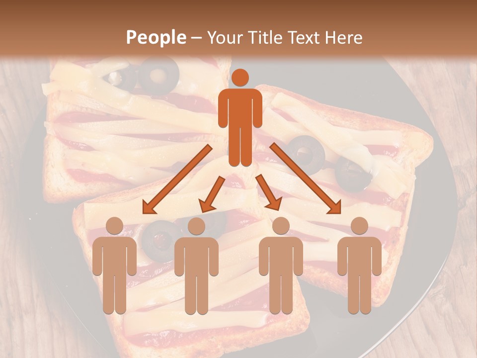 A Black Plate Topped With Slices Of Pizza Covered In Cheese And Olives PowerPoint Template