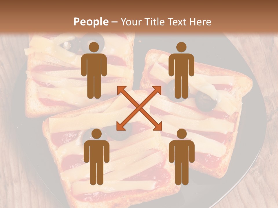 A Black Plate Topped With Slices Of Pizza Covered In Cheese And Olives PowerPoint Template