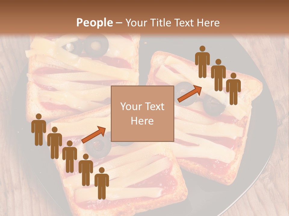 A Black Plate Topped With Slices Of Pizza Covered In Cheese And Olives PowerPoint Template