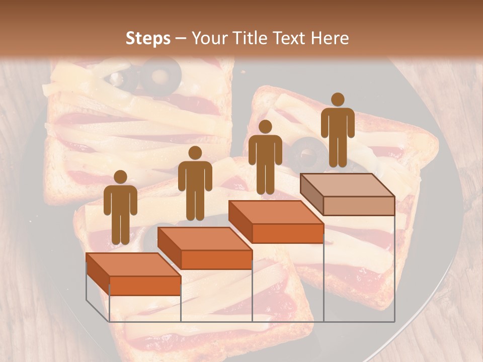 A Black Plate Topped With Slices Of Pizza Covered In Cheese And Olives PowerPoint Template