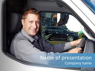 Driving Transportation Cargo PowerPoint Template