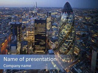 Banking Sunset Roof PowerPoint Template