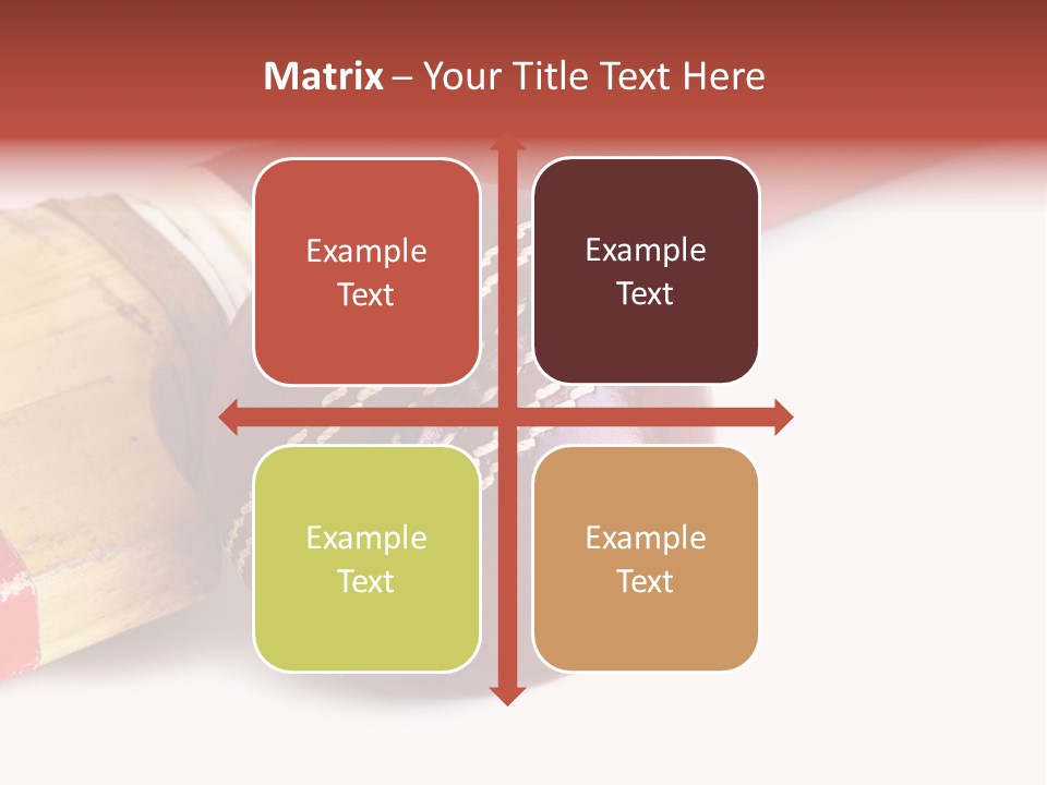 Ball Horizontal Cricket Ball PowerPoint Template