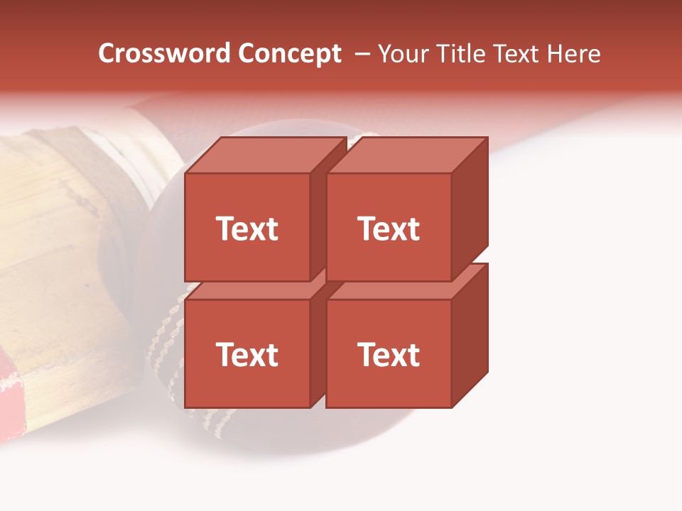 Ball Horizontal Cricket Ball PowerPoint Template