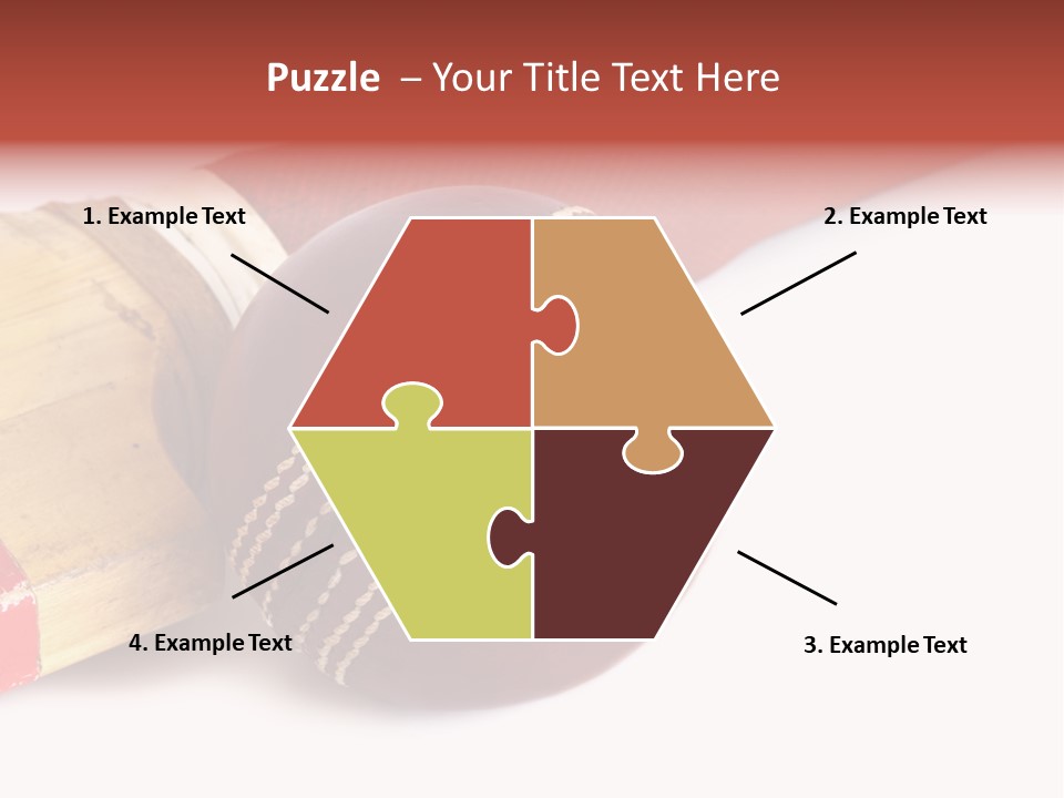 Ball Horizontal Cricket Ball PowerPoint Template