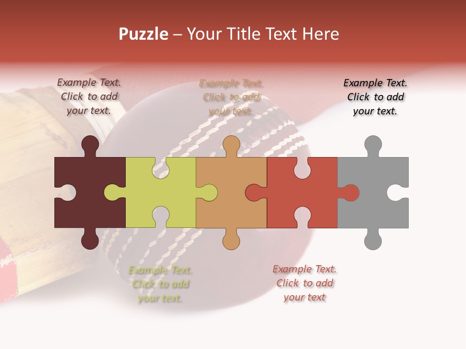 Ball Horizontal Cricket Ball PowerPoint Template