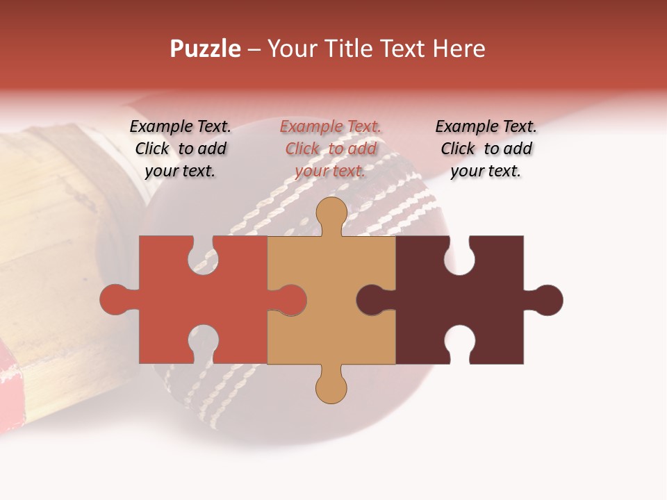 Ball Horizontal Cricket Ball PowerPoint Template