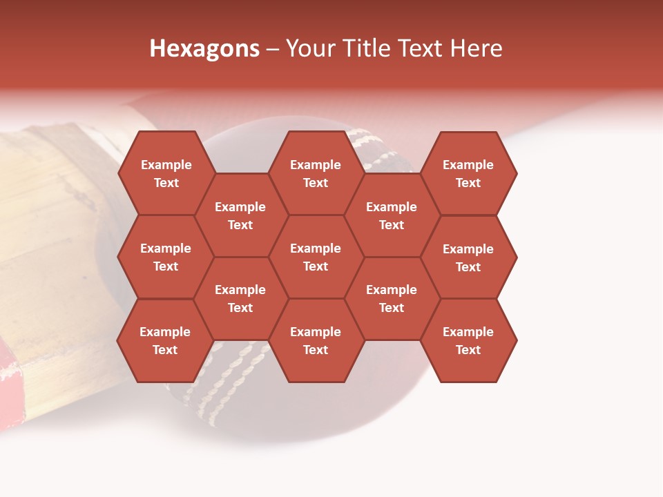 Ball Horizontal Cricket Ball PowerPoint Template