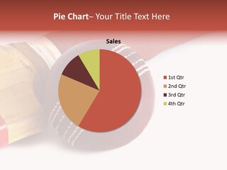 Ball Horizontal Cricket Ball PowerPoint Template