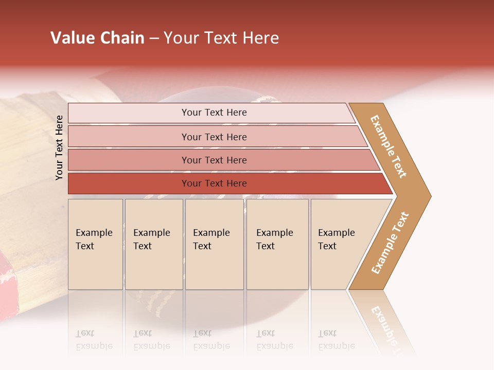 Ball Horizontal Cricket Ball PowerPoint Template
