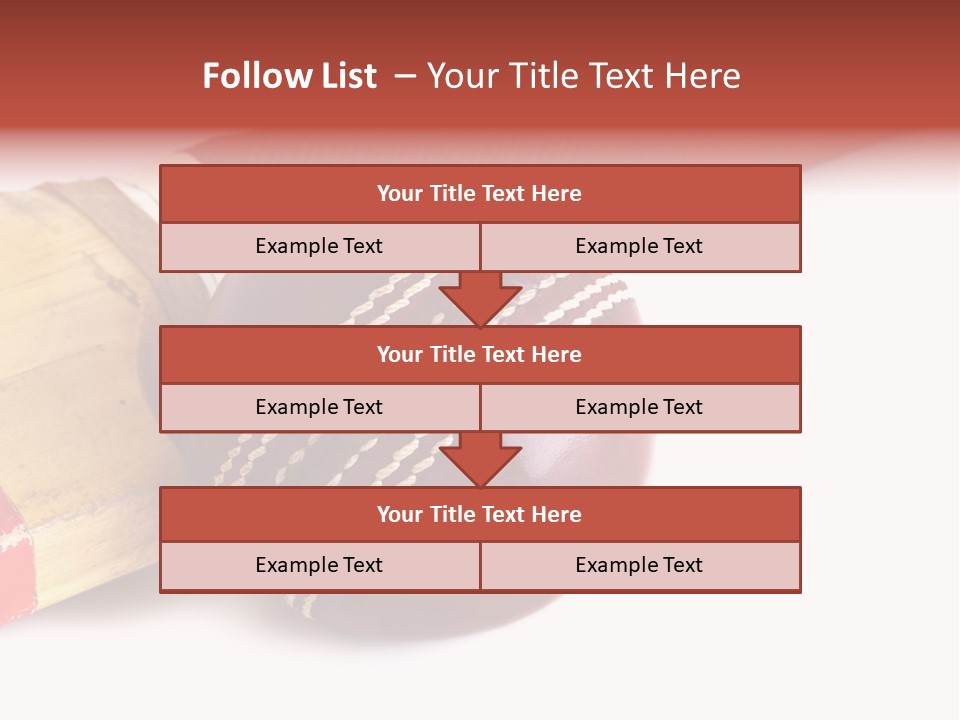 Ball Horizontal Cricket Ball PowerPoint Template