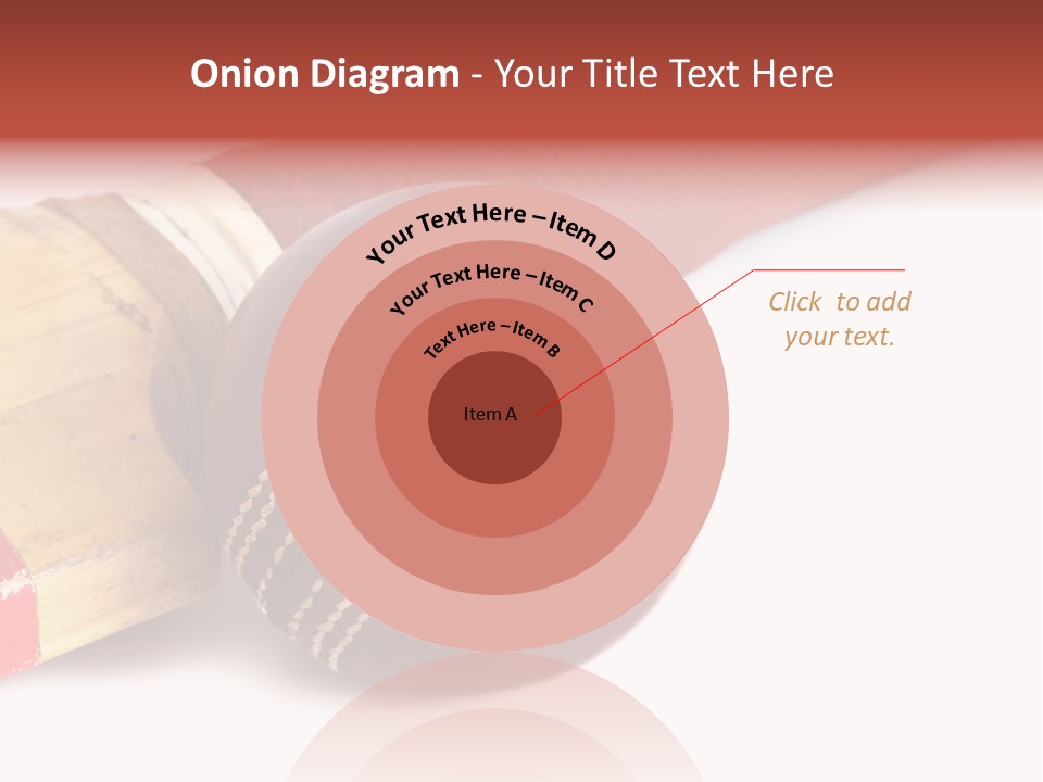 Ball Horizontal Cricket Ball PowerPoint Template