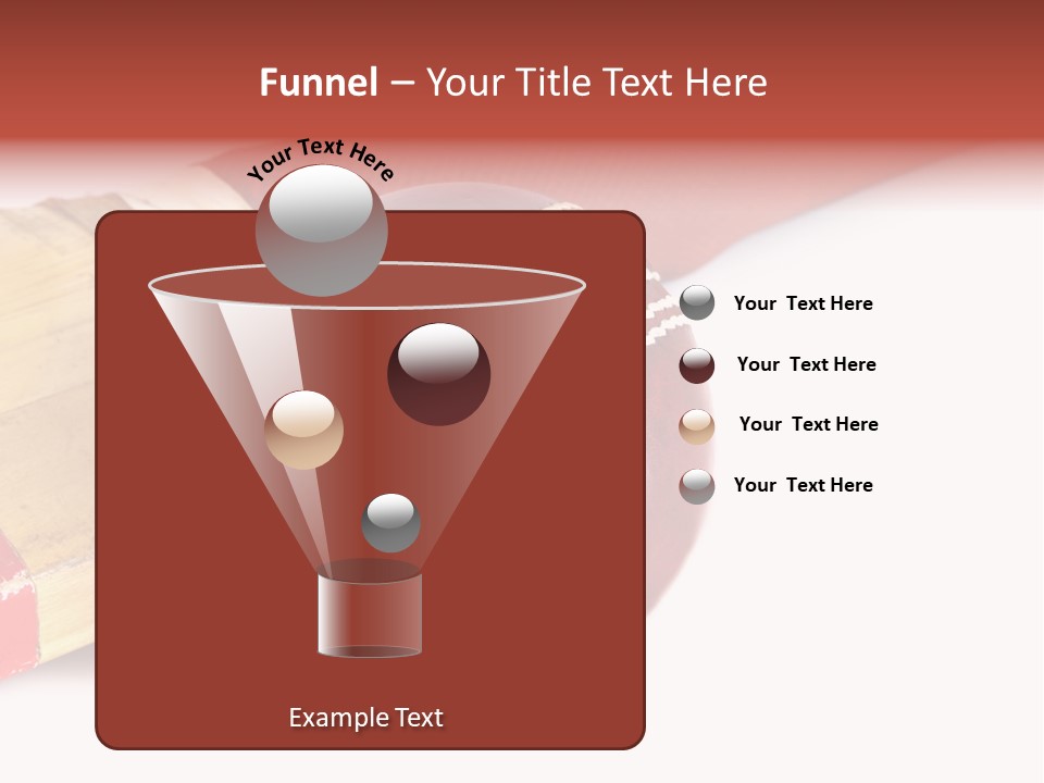 Ball Horizontal Cricket Ball PowerPoint Template