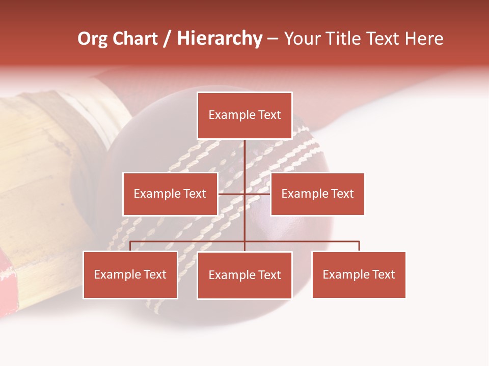 Ball Horizontal Cricket Ball PowerPoint Template