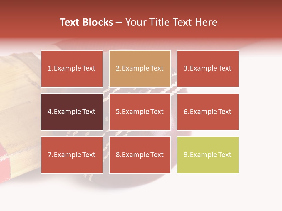 Ball Horizontal Cricket Ball PowerPoint Template