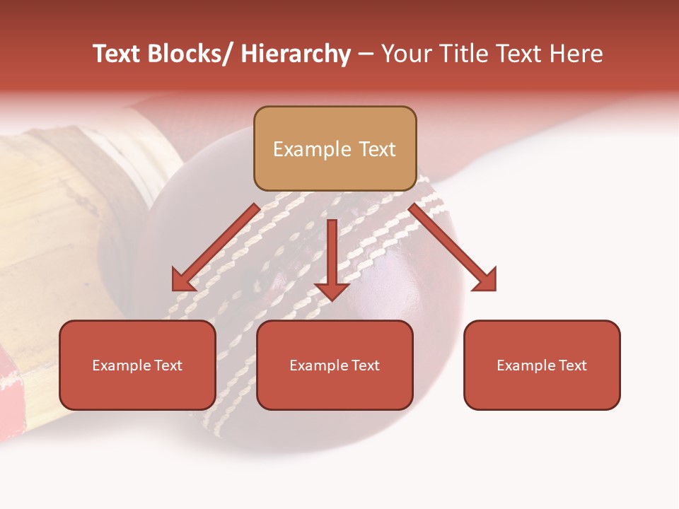 Ball Horizontal Cricket Ball PowerPoint Template