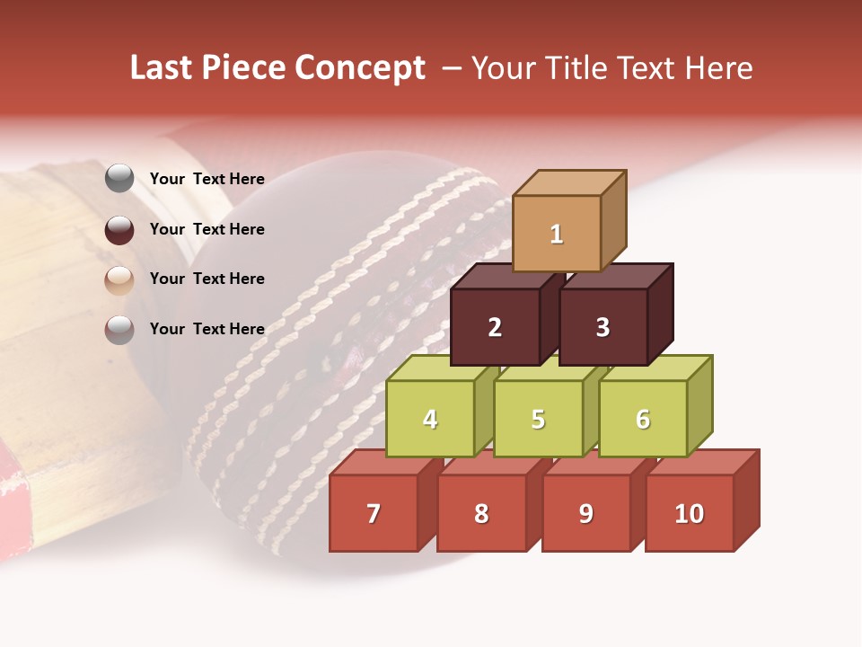 Ball Horizontal Cricket Ball PowerPoint Template