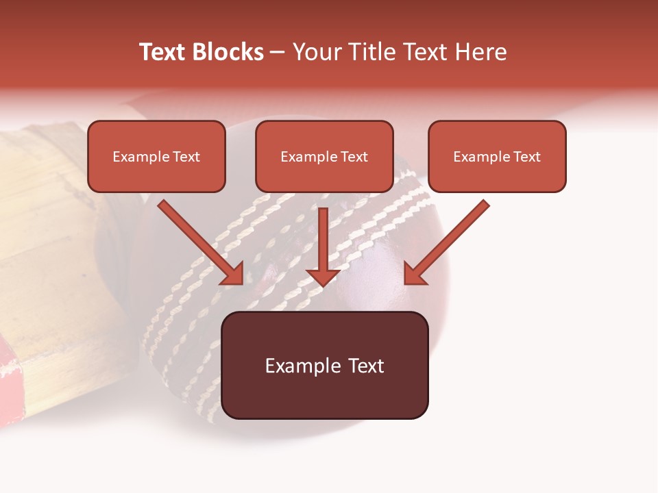 Ball Horizontal Cricket Ball PowerPoint Template