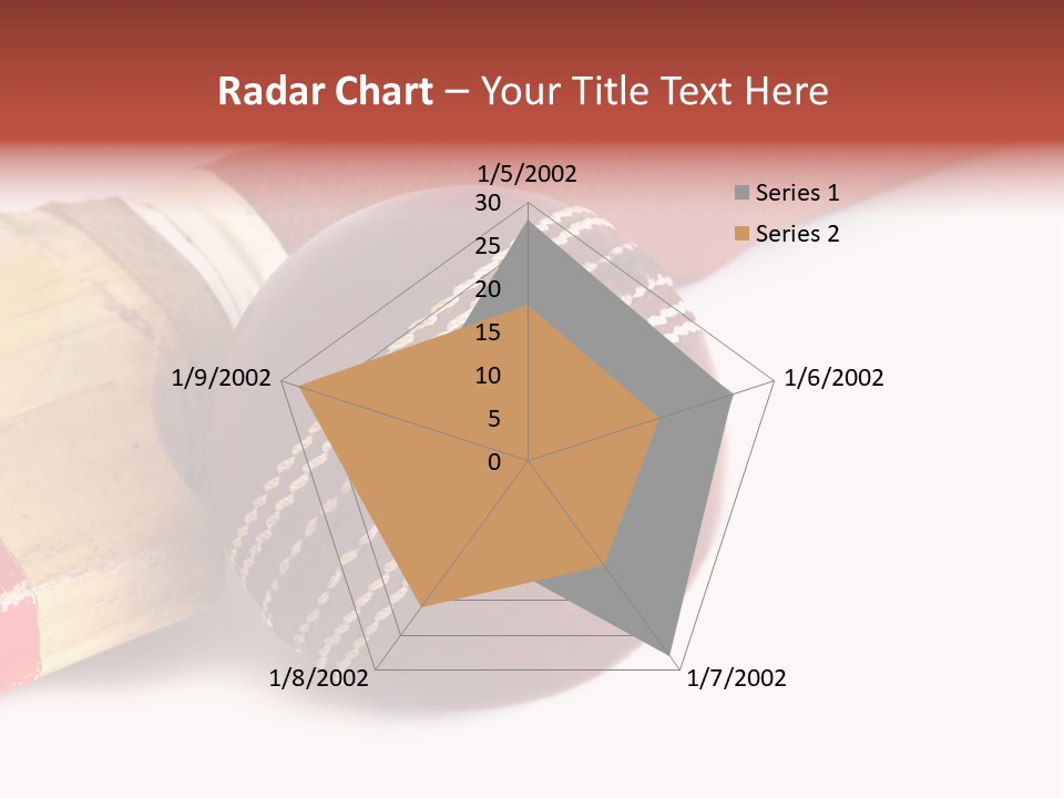 Ball Horizontal Cricket Ball PowerPoint Template