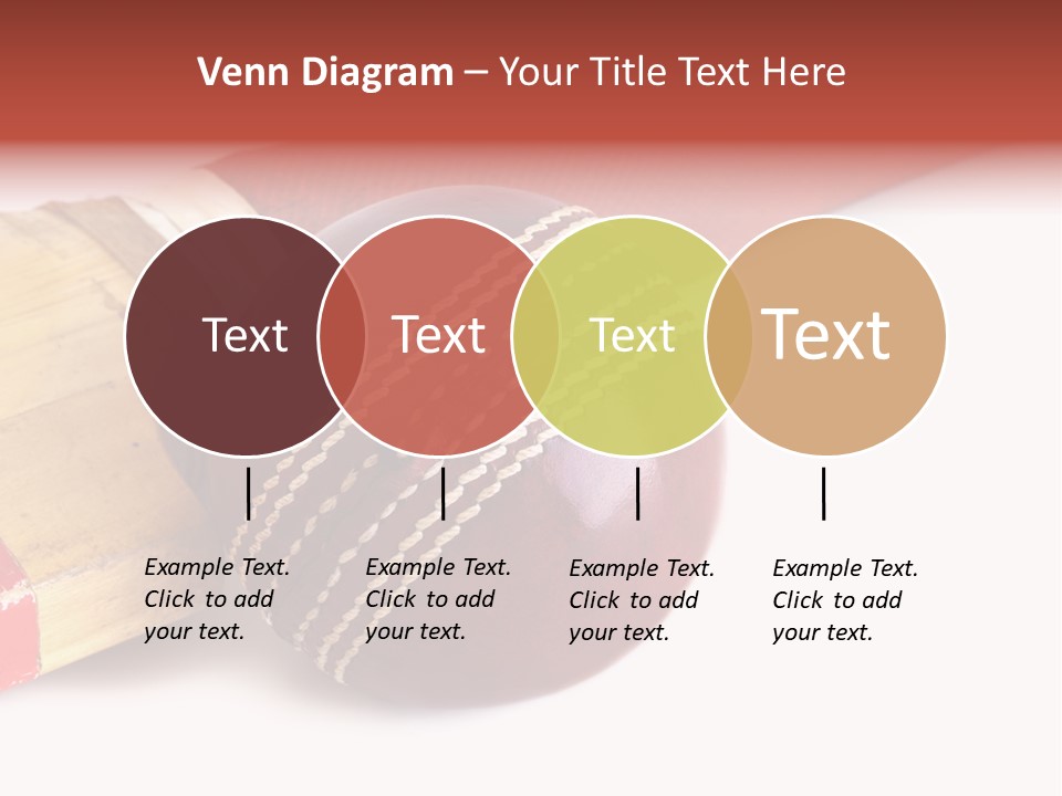 Ball Horizontal Cricket Ball PowerPoint Template