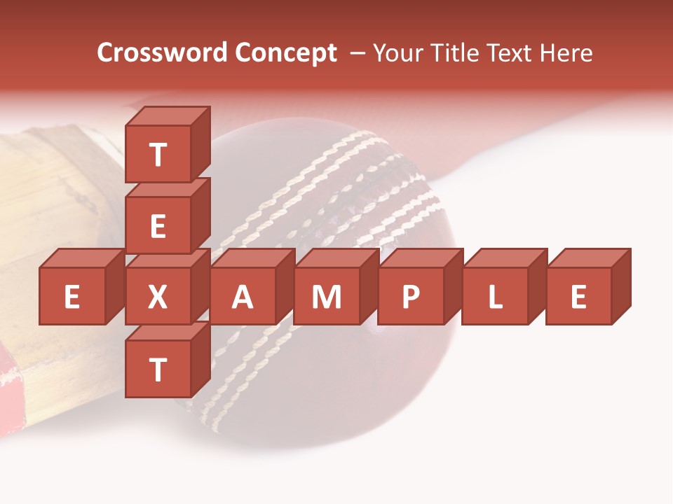 Ball Horizontal Cricket Ball PowerPoint Template