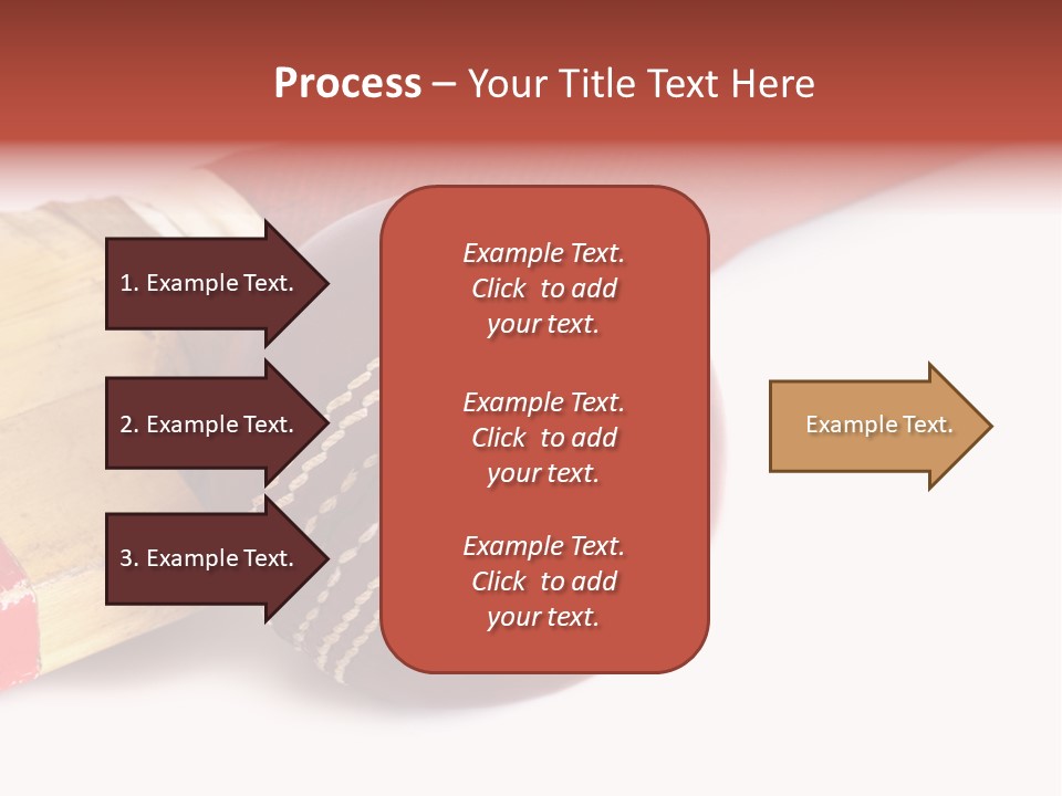 Ball Horizontal Cricket Ball PowerPoint Template