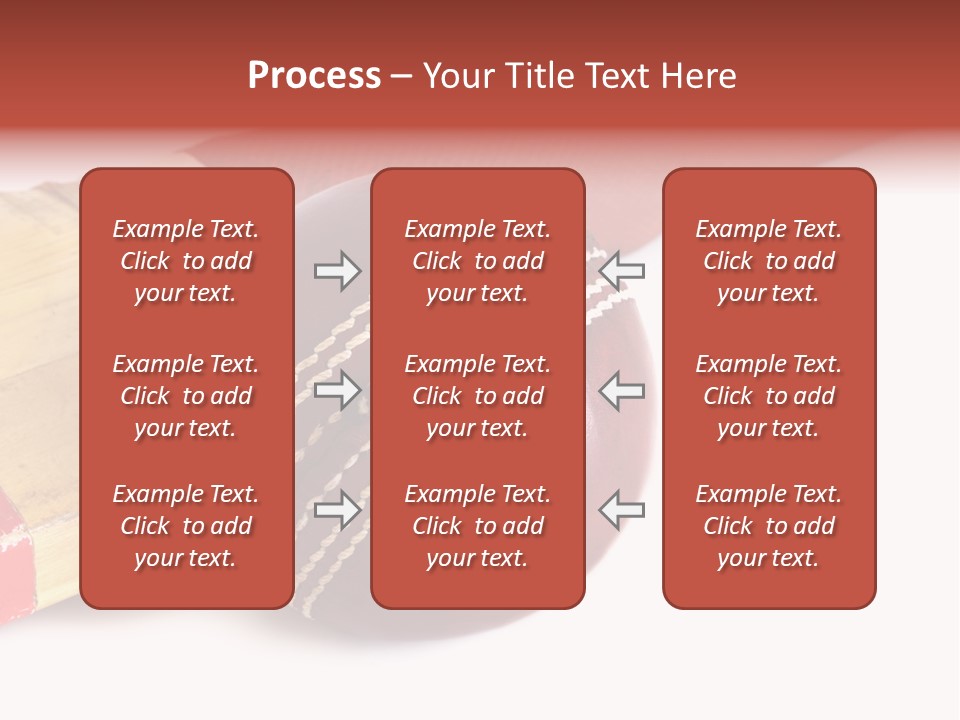 Ball Horizontal Cricket Ball PowerPoint Template