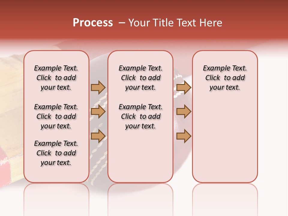 Ball Horizontal Cricket Ball PowerPoint Template