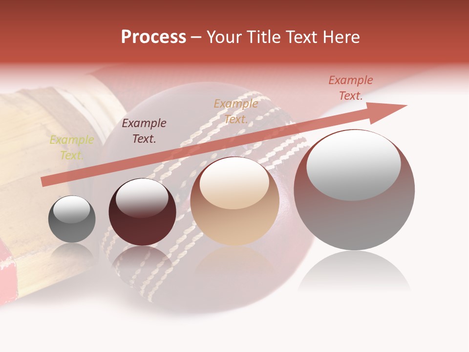 Ball Horizontal Cricket Ball PowerPoint Template
