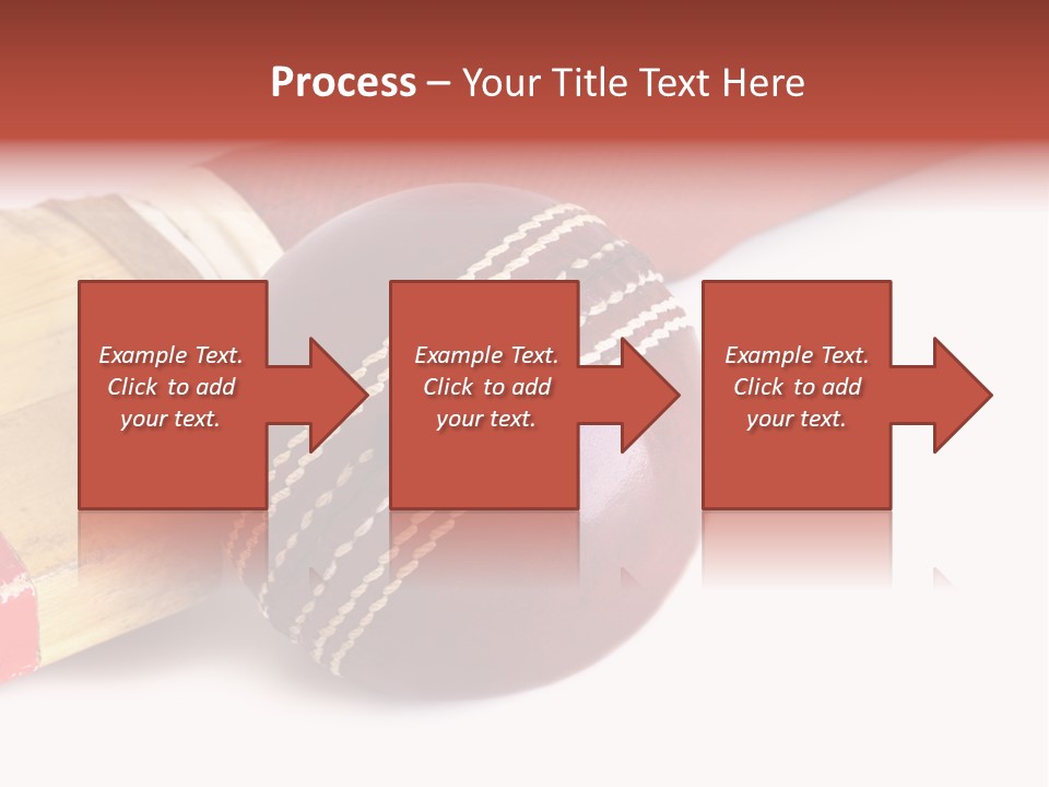 Ball Horizontal Cricket Ball PowerPoint Template