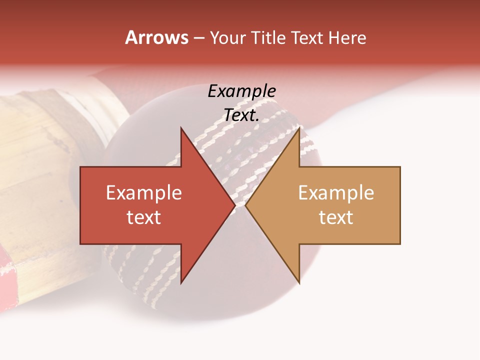 Ball Horizontal Cricket Ball PowerPoint Template