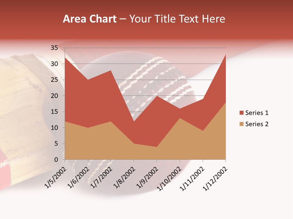 Ball Horizontal Cricket Ball PowerPoint Template