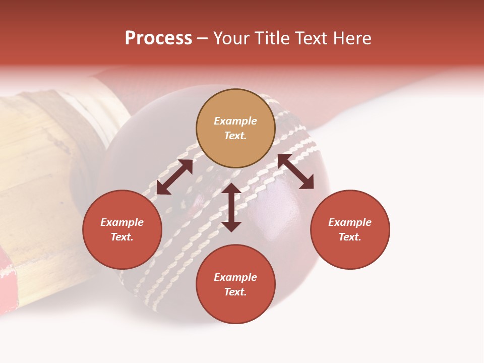 Ball Horizontal Cricket Ball PowerPoint Template