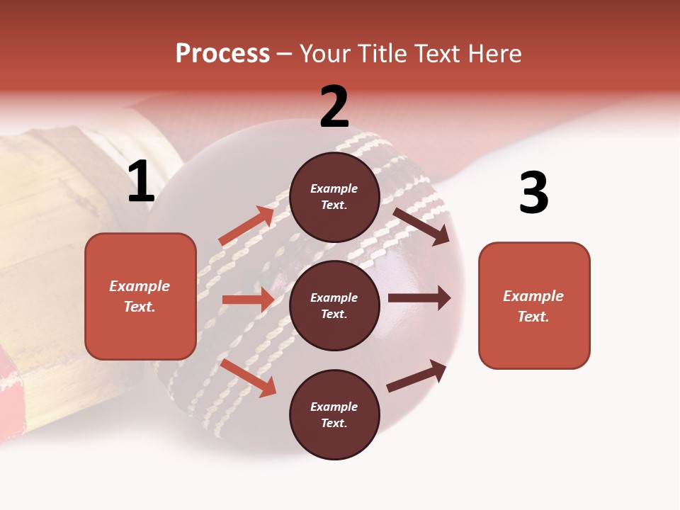 Ball Horizontal Cricket Ball PowerPoint Template